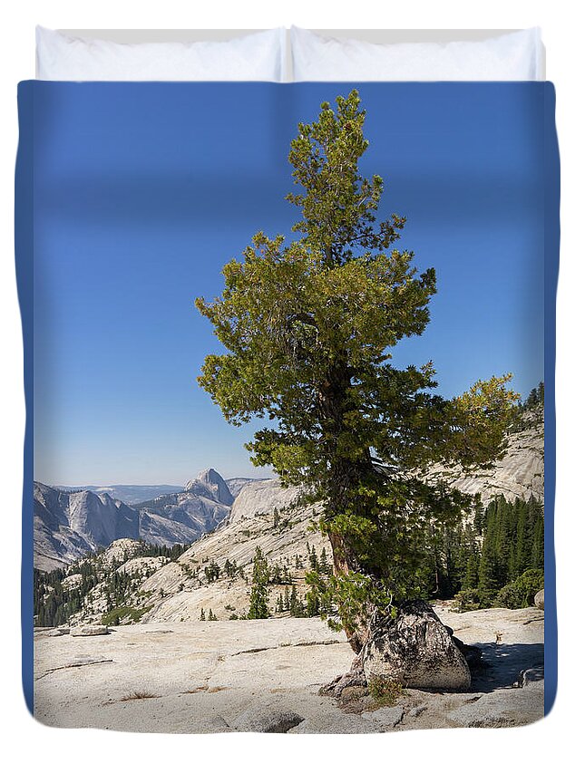 Wingsdomain Duvet Cover featuring the photograph Half Dome and Yosemite Valley From Olmsted Point Tioga Pass Yosemite California dsc04270 by Wingsdomain Art and Photography
