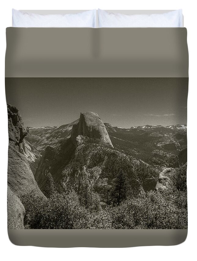  Duvet Cover featuring the photograph Half Dome from Panorama Trail by Michael Kirk