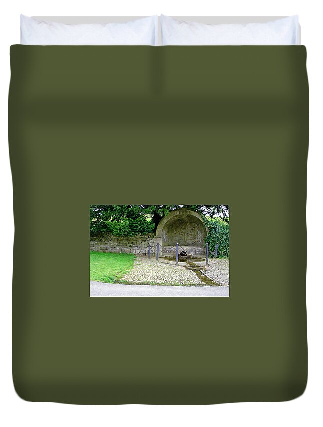 Europe Duvet Cover featuring the photograph Hall Well, Tissington by Rod Johnson