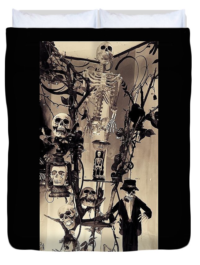 Trick Or Treat Duvet Cover featuring the photograph Halloween 4 by Jenny Revitz Soper