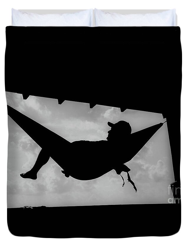 Hammock Duvet Cover featuring the photograph Hammock Dreaming by Barry Bohn