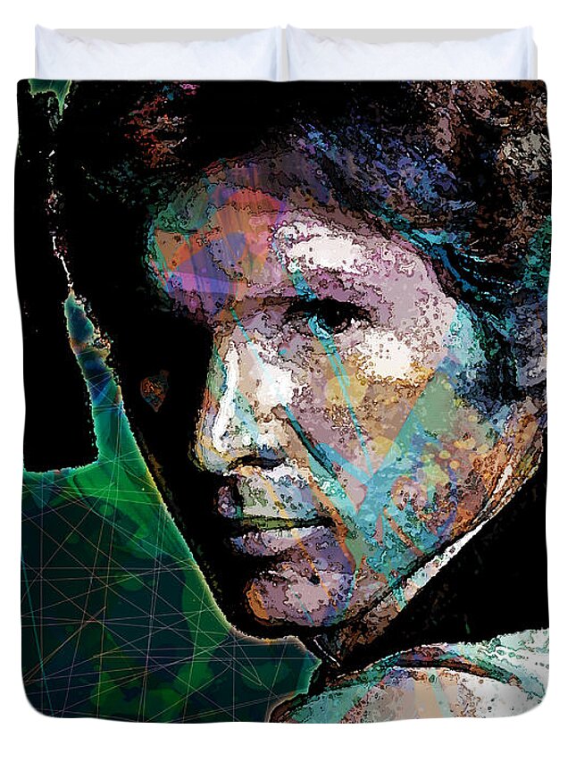 Harrison Ford Duvet Cover featuring the digital art Han Solo by Maria Arango