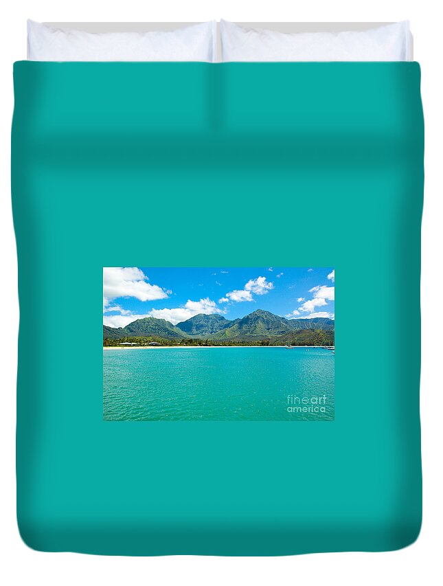 Hanalei Bay Duvet Cover featuring the photograph Hanalei Bay by Kelly Wade