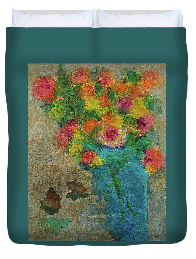 Flowers Duvet Cover featuring the photograph Hand Picked by Julia Malakoff