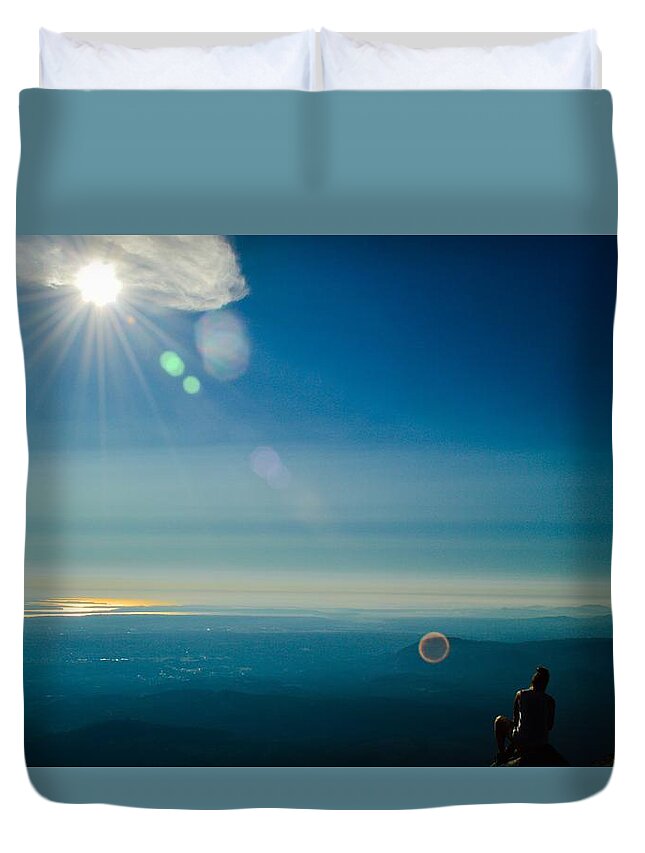  Duvet Cover featuring the photograph Hanging out on the Summit by Brian O'Kelly