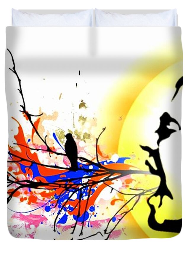 Achieve Happiness Duvet Cover featuring the digital art Happiness Must Be Born Within Us 1 by Paulo Zerbato