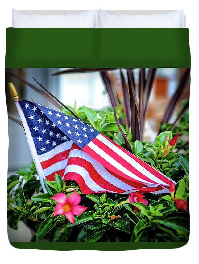 4th Of July Duvet Cover featuring the photograph Happy Birthday USA by Mary Timman