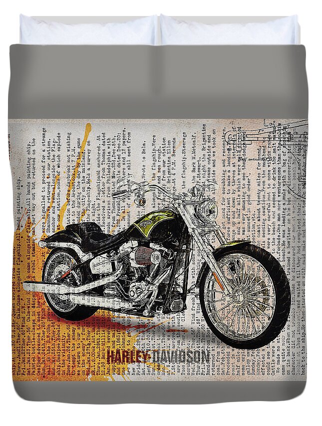 Harley Davidson Cvo Breakout Softail Duvet Cover For Sale By