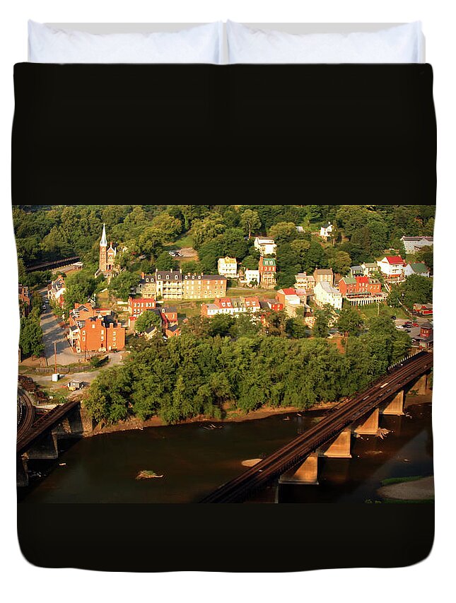 Harpers Ferry Duvet Cover featuring the photograph Harpers Ferry by Mitch Cat