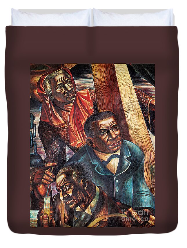 Booker T. Washington Duvet Cover featuring the photograph Harriet Tubman, Booker Washington by Photo Researchers
