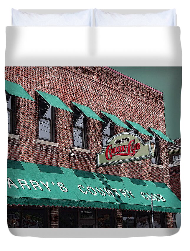 Harry's Duvet Cover featuring the photograph Harry's Country Club by Jim Mathis