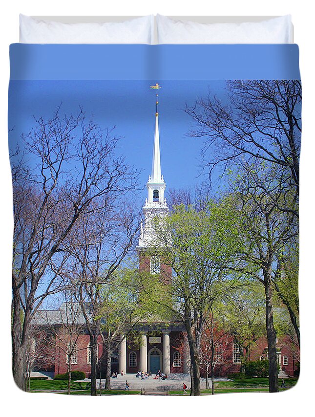 Harvard Memorial Church Duvet Cover featuring the photograph Harvard Memorial Church by Mitch Cat