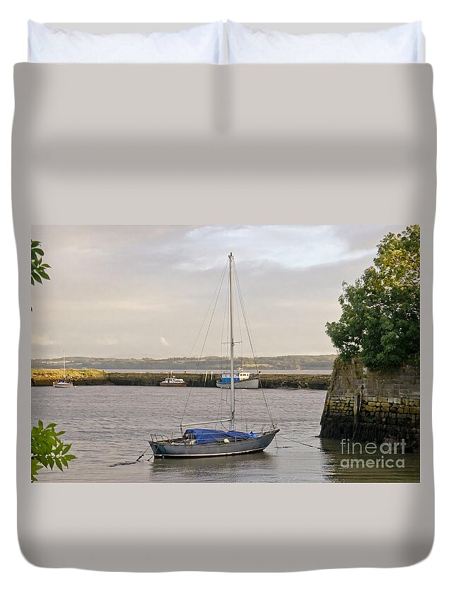 Haven Duvet Cover featuring the photograph Haven. Smooth water. by Elena Perelman