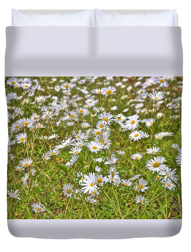 Hdr Duvet Cover featuring the photograph HDR Desert Wildflowers by Matthew Bamberg