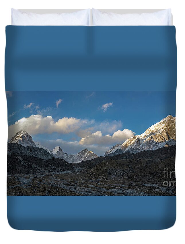 Everest Duvet Cover featuring the photograph Heading to Everest Base Camp by Mike Reid