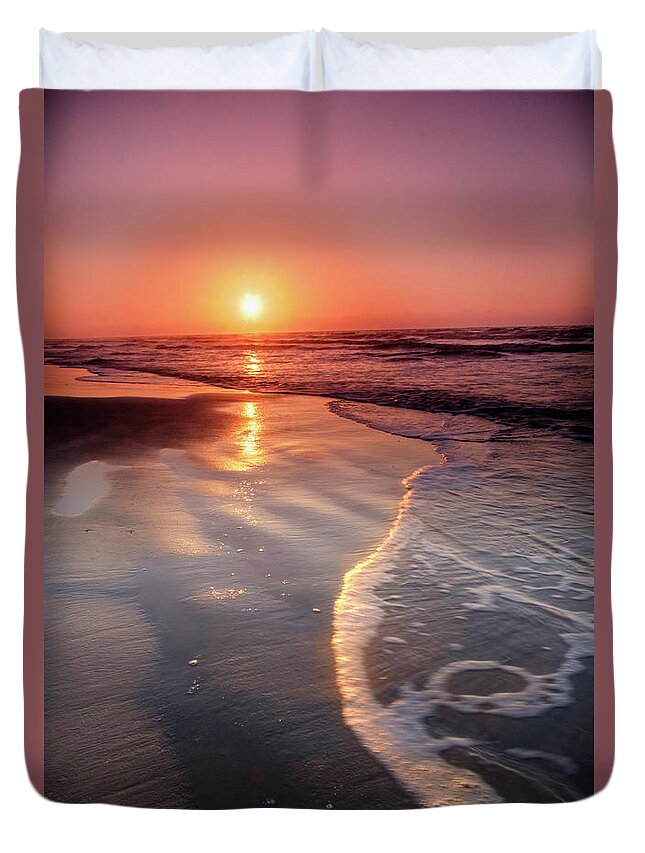 Sunrise Duvet Cover featuring the photograph Healing Waters by Johnny Boyd