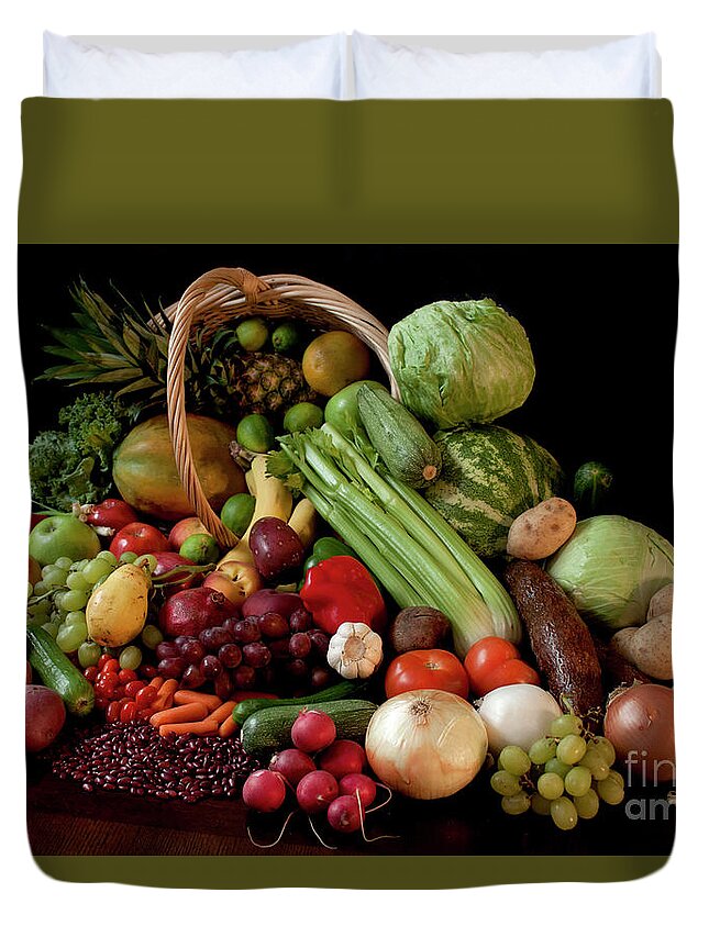Eat Healthy Duvet Cover featuring the photograph Healthy Basket by Ivete Basso Photography