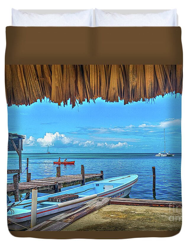 Caye Caulker Belize Duvet Cover featuring the photograph Healthy lifestyle motivation by David Zanzinger
