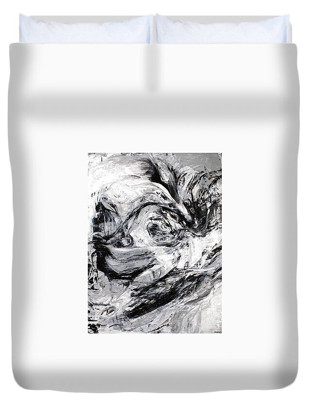 Hearing Duvet Cover featuring the painting Hearing the Truth by Jeff Klena