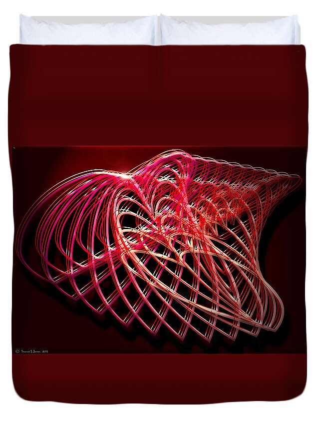 Abstract Duvet Cover featuring the digital art Heart#2 by ThomasE Jensen