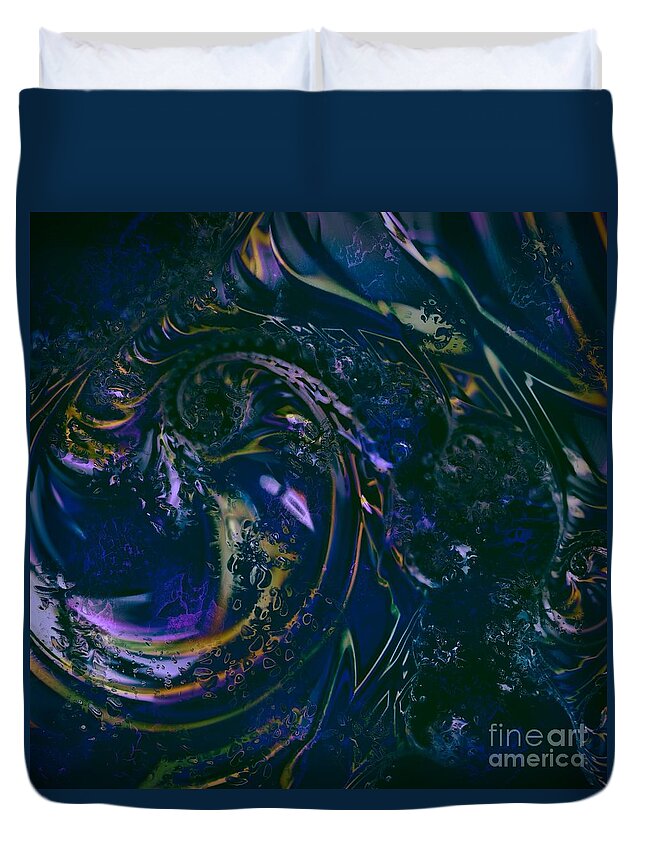 Abstract Duvet Cover featuring the digital art Heather's Dream by Patty Weiler