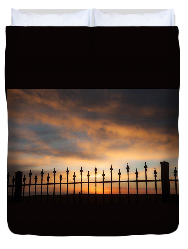  Gates Duvet Cover featuring the photograph Heaven Waits by Shirley Heier