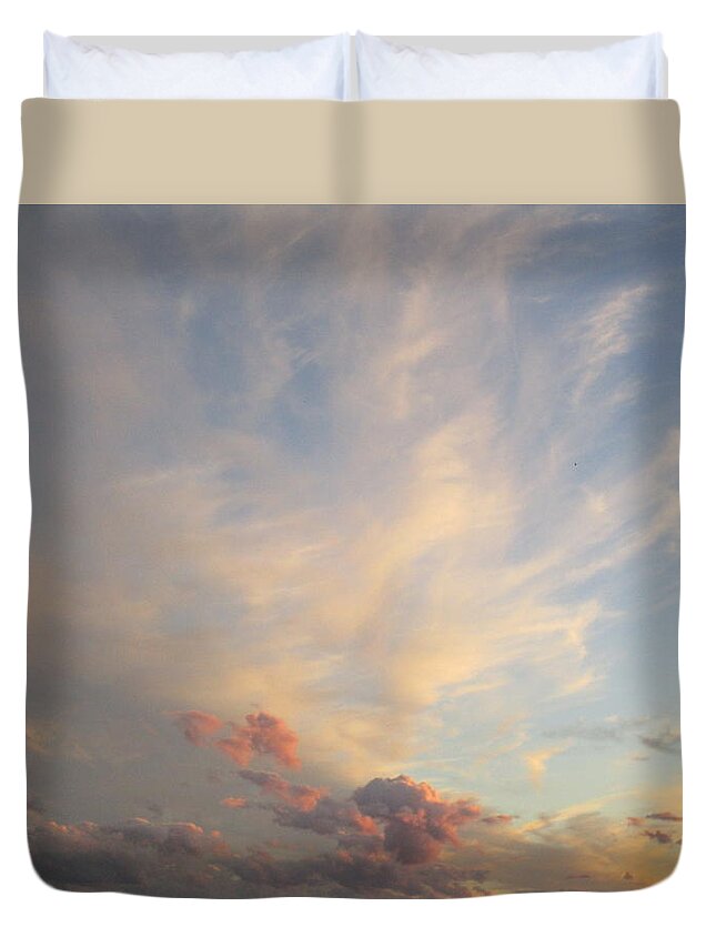 Clouds Duvet Cover featuring the photograph Heavenly games by Rosita Larsson