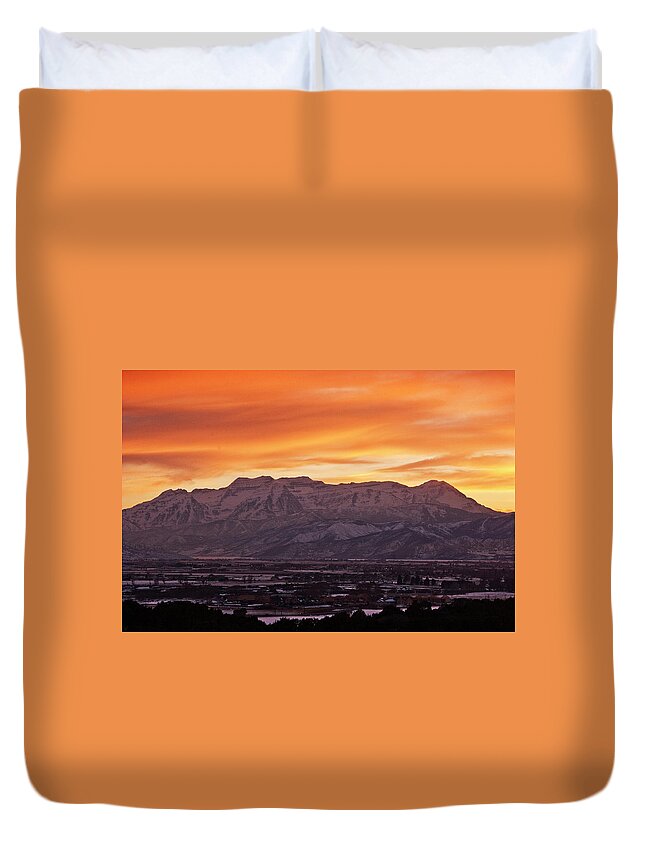 Heber City Duvet Cover featuring the photograph Heber City Utah by Douglas Pulsipher