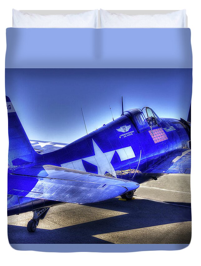 Hellcat Duvet Cover featuring the photograph Hellcat by Joe Palermo