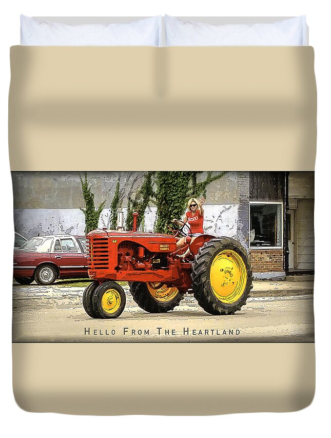 Farmers Duvet Cover featuring the digital art Hello From The Heartland by Joe Paradis