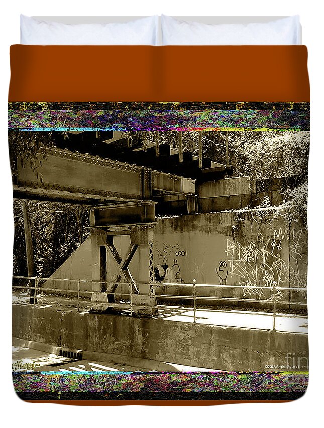 Historic America Duvet Cover featuring the photograph Henry Street Underpass Number 2 by Aberjhani