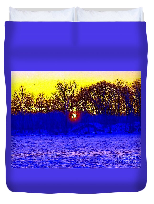 Sunrise Duvet Cover featuring the photograph Here Comes The Sun by Robyn King
