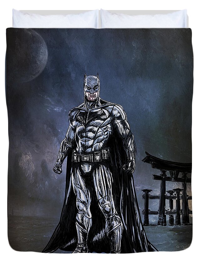 Hero Duvet Cover featuring the painting Hero by Andrzej Szczerski