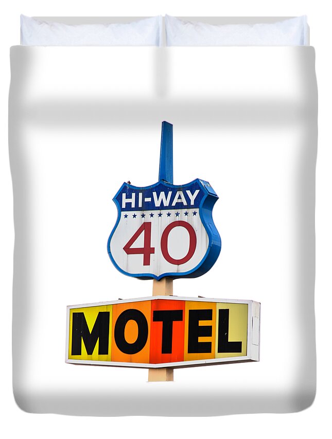Motel Duvet Cover featuring the photograph Hi-Way 40 Motel by Rick Mosher
