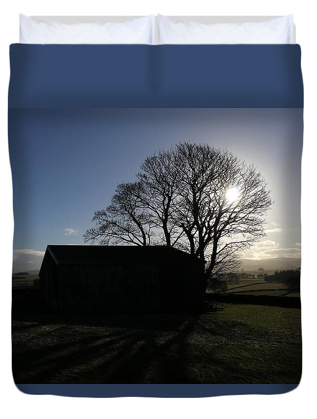Sky Duvet Cover featuring the photograph Hidden in the shadow by Lukasz Ryszka