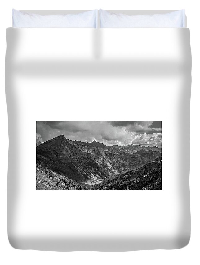 Black And White Duvet Cover featuring the photograph High Country Valley by Jason Brooks