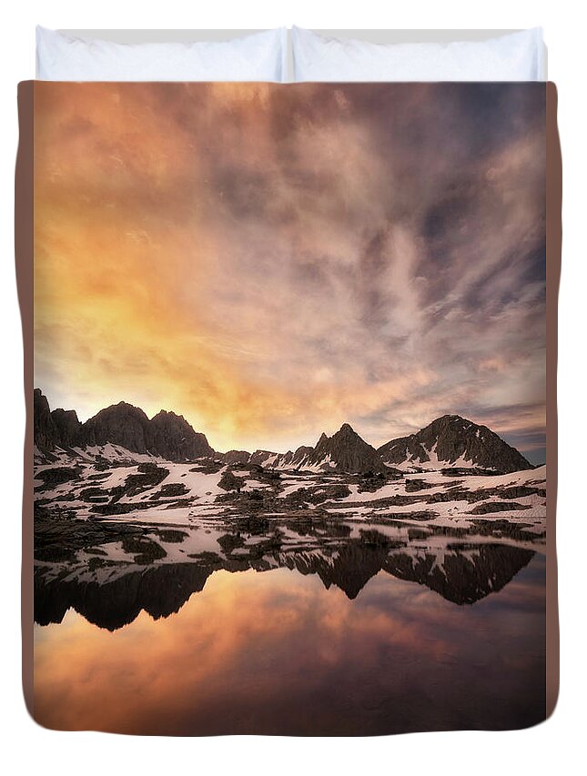Sunrise Duvet Cover featuring the photograph High Sierras by Nicki Frates