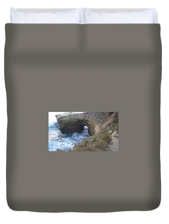 Beach Duvet Cover featuring the photograph High Tide by Joanna Aud