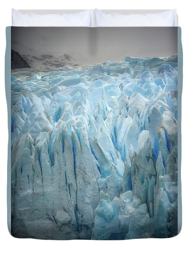 Blue Duvet Cover featuring the photograph Highlighter Ice by Nicki Frates