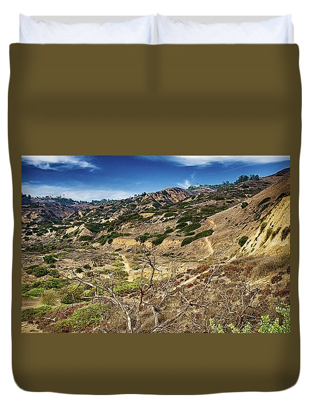Nature Duvet Cover featuring the photograph Hike Portuguese Bend by Joseph Hollingsworth