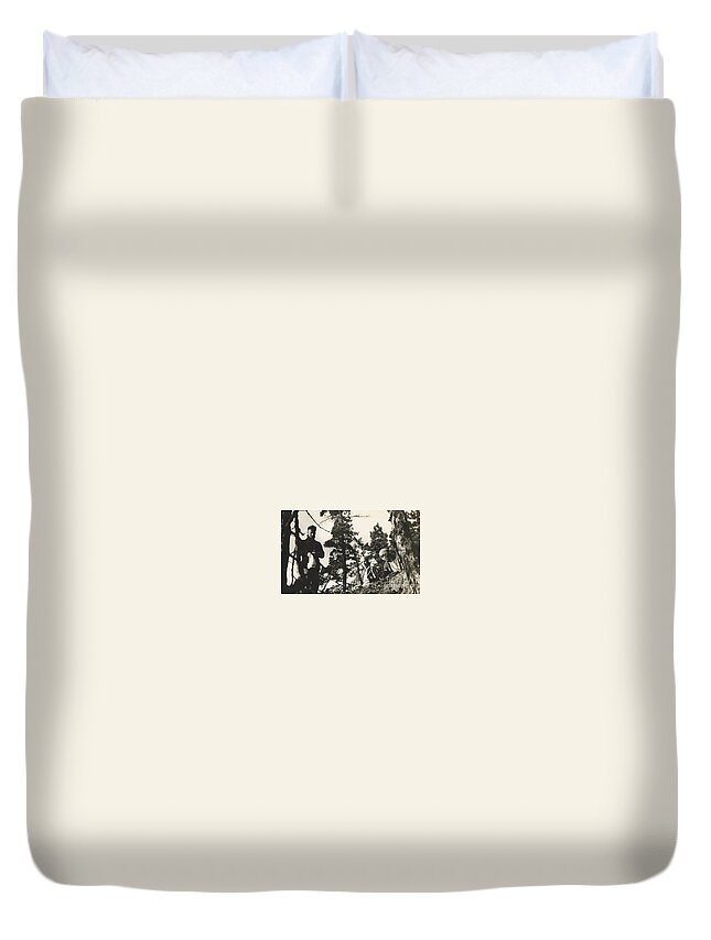 Hiking Duvet Cover featuring the photograph Hiking by Michael Krek