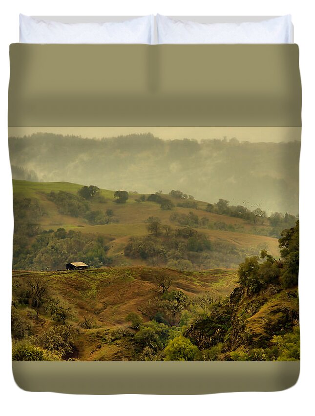 Hills Duvet Cover featuring the photograph Hills Above Anderson Valley by Josephine Buschman
