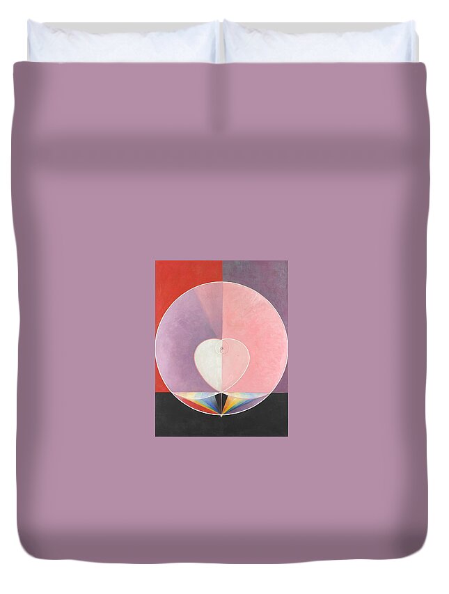 Doves No. 2 Duvet Cover featuring the painting Hilma af Klint by MotionAge Designs