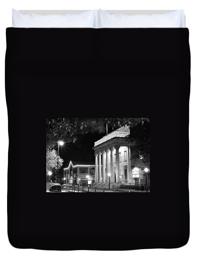 Hippodrome Duvet Cover featuring the photograph Hippodrome at Night by Farol Tomson