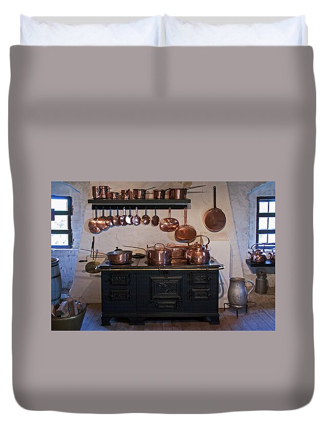 Kitchen Duvet Cover featuring the photograph Historic Kitchen by Inge Riis McDonald