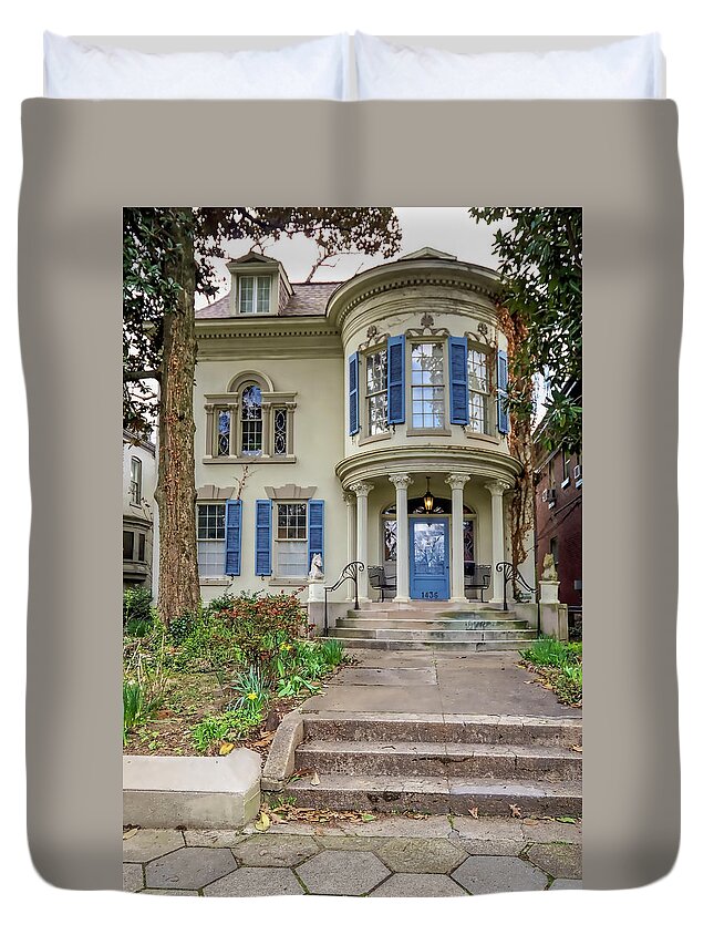 Architecture Duvet Cover featuring the photograph Historic Old Louisville - Madison Cawein House 1901 by Tony Crehan