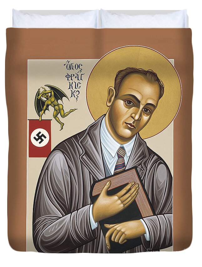 Holy Blessed Martyr Franz Jagerstatter Duvet Cover featuring the painting Holy Blessed Martyr Franz Jagerstatter 049 by William Hart McNichols