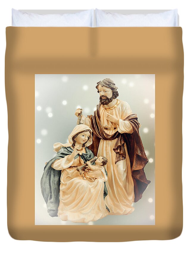 Greeting Card Duvet Cover featuring the photograph Holy Night by Leticia Latocki