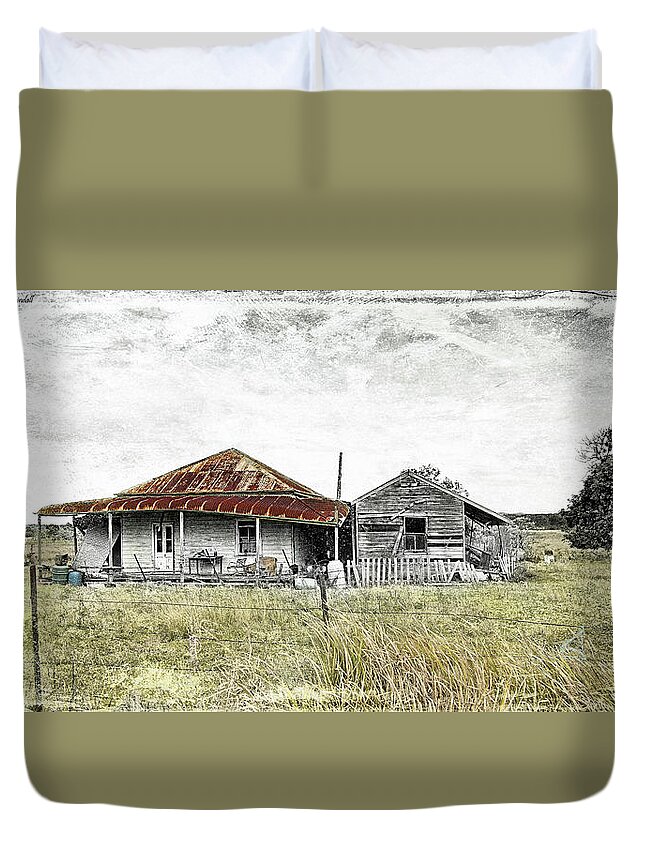 Farmland Photography Duvet Cover featuring the digital art Home sweet home 001 by Kevin Chippindall