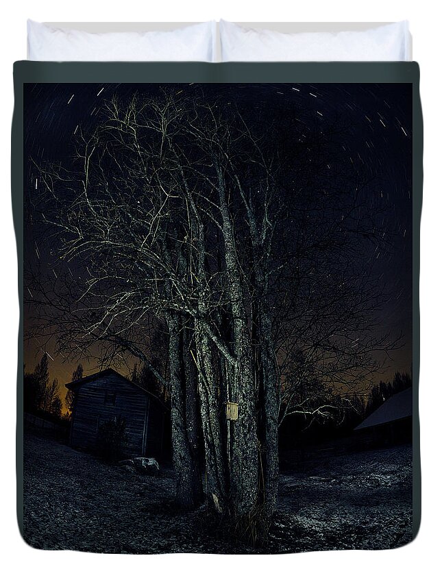 Finland Duvet Cover featuring the photograph Hometree in the Universe by Jouko Lehto